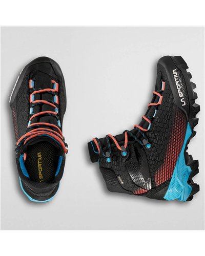 La Sportiva Aequilibrium ST GTX Gore-Tex Women's Mountaineering Boots, Black/Hibiscus