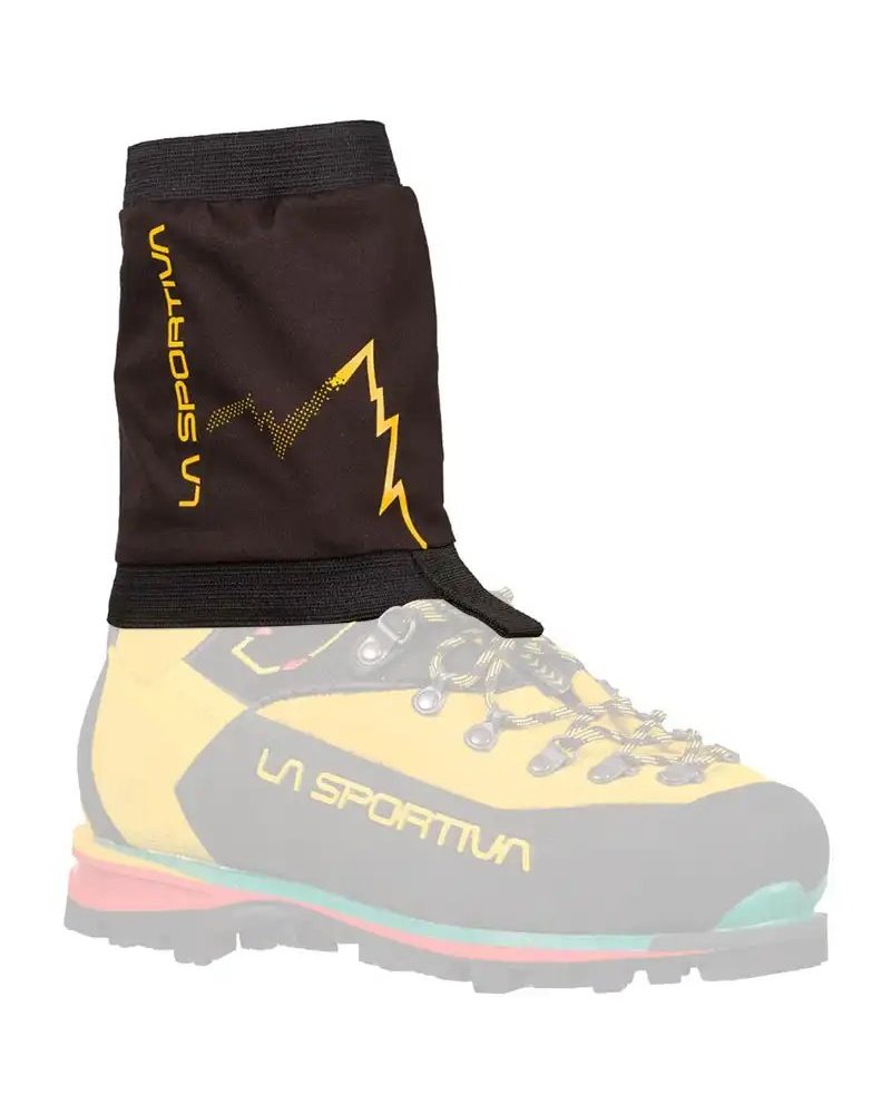 La Sportiva Protector Ghette Trekking/Alpinismo Impermeabili, Nero/Giallo