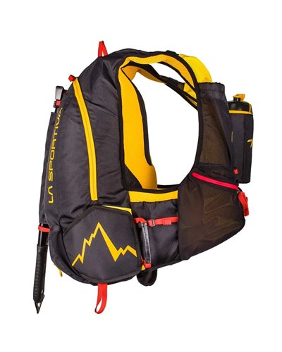 La Sportiva Course Ski Mountaineering Backpack 20 Liters, Black/Yellow