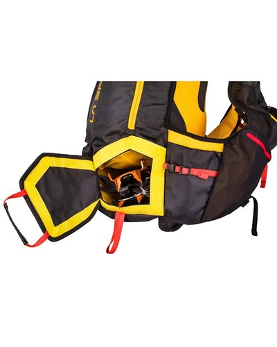 La Sportiva Course Ski Mountaineering Backpack 20 Liters, Black/Yellow