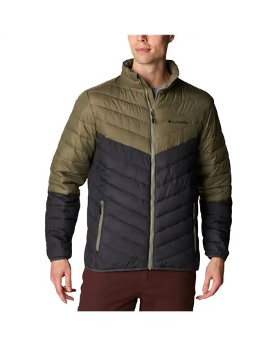 Columbia Eddie Gorge Giacca Piumino Uomo, Shark/Stone Green