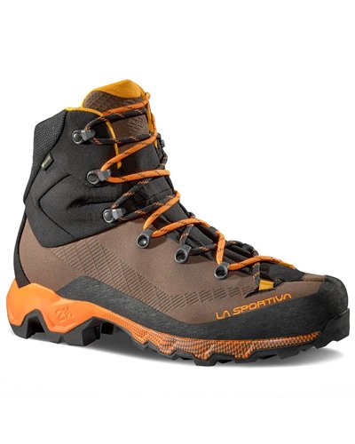 La Sportiva Aequilibrium Trek GTX Gore-Tex Scarponi Trekking Uomo, Chocolate/Papaya