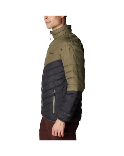Columbia Eddie Gorge Men's Down Jacket, Shark/Stone Green
