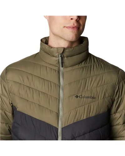 Columbia Eddie Gorge Men's Down Jacket, Shark/Stone Green