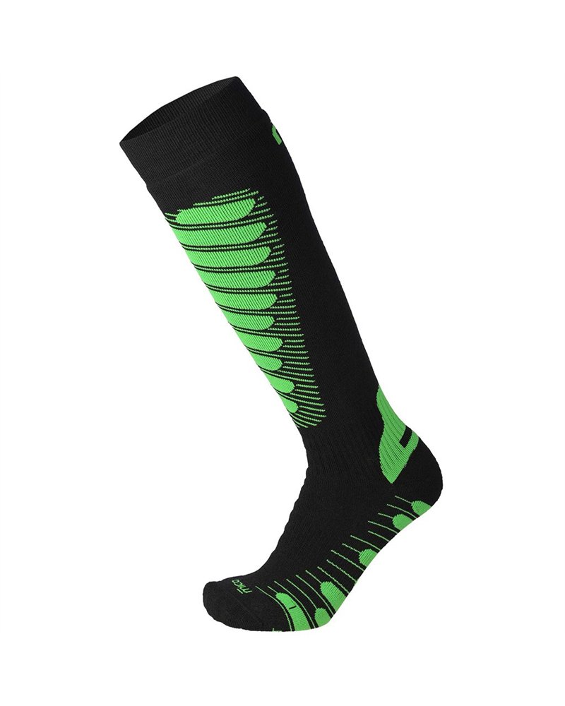 Mico Superthermo Primaloft Merino Ski Heavy Weight Calze Sci, Nero/Verde Fluo