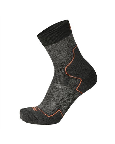 Mico Extra Dry Light Weight Hike Crew Socks, Anthracite Melange