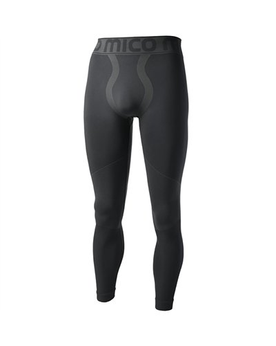 Mico Warm Control Skintech Seamless Men's Long Tight, Black