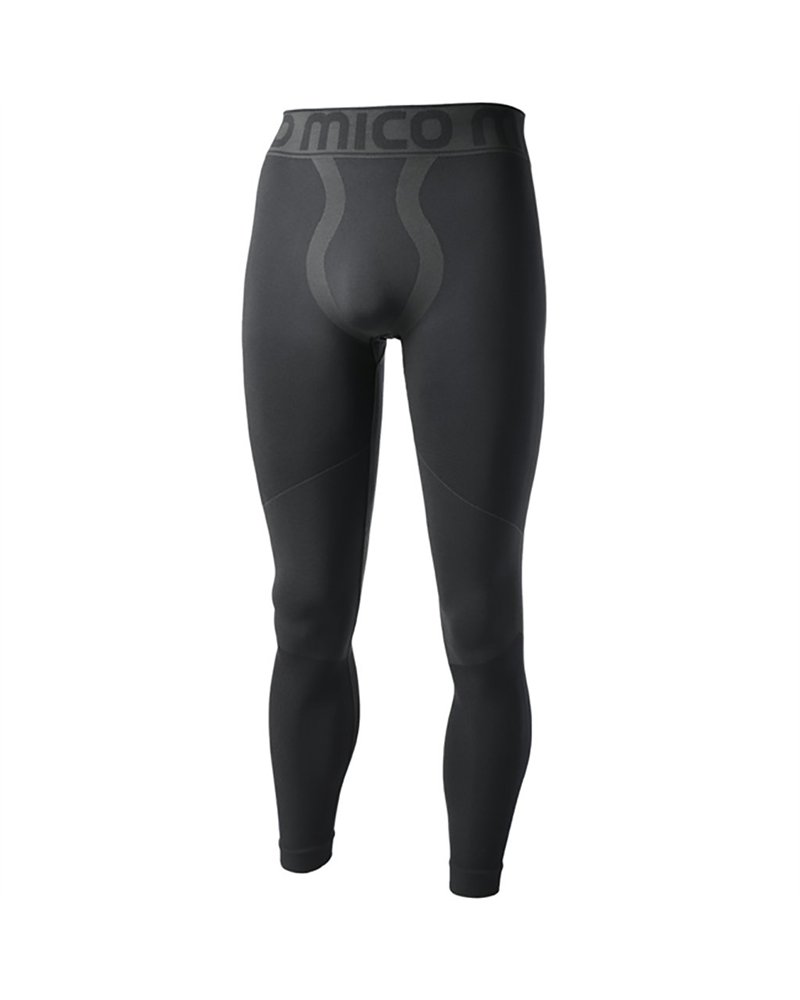 Mico Warm Control Skintech Seamless Men's Long Tight, Black