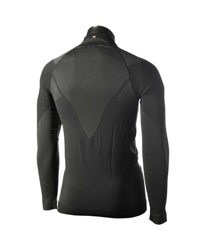Mico Warm Control Skintech Seamless Maglia Intimo Girocollo Maniche Lunghe Uomo, Nero