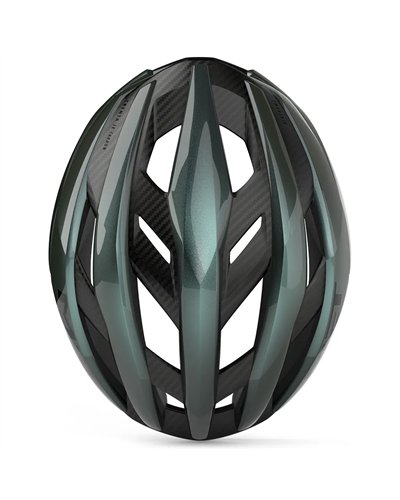 Met Trenta 3K Carbon MIPS Casco Strada, Hyper Teal Lucido