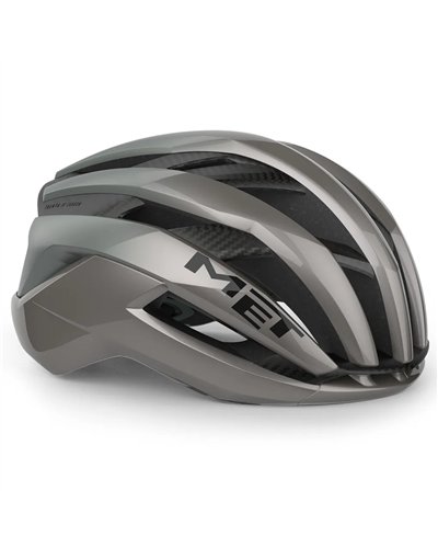 Met Trenta 3K Carbon MIPS Road Cycling Helmet, Glossy Opal Gray