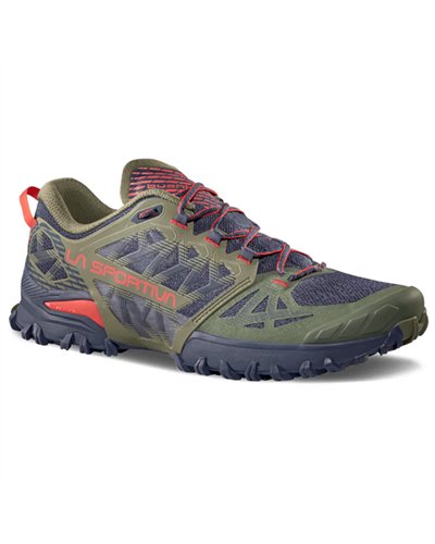 La Sportiva Bushido III Men's Trail Running Shoes, Cypress/Mountain Red