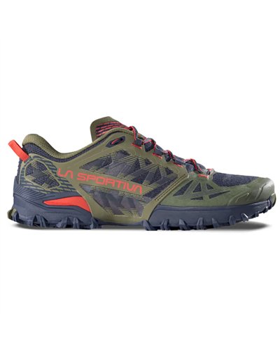La Sportiva Bushido III Men's Trail Running Shoes, Cypress/Mountain Red