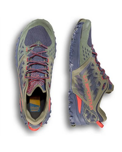 La Sportiva Bushido III Scarpe Trail Running Uomo, Cypress/Mountain Red