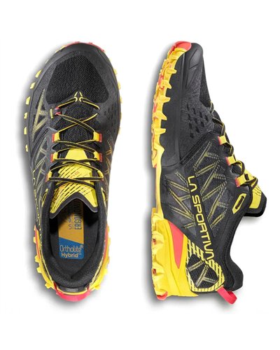 La Sportiva Bushido III Men's Trail Running Shoes, Black/Yellow