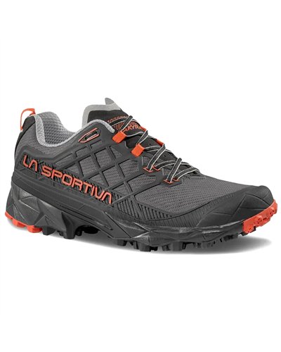 La Sportiva Akyra II Men's Trail Running Shoes, Carbon/Cherry Tomato