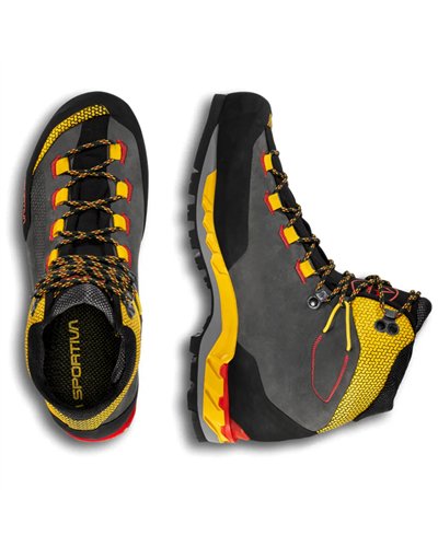 La Sportiva Trango Tech Leather GTX Gore-Tex Men's Mountaineering Boots, Black/Yellow