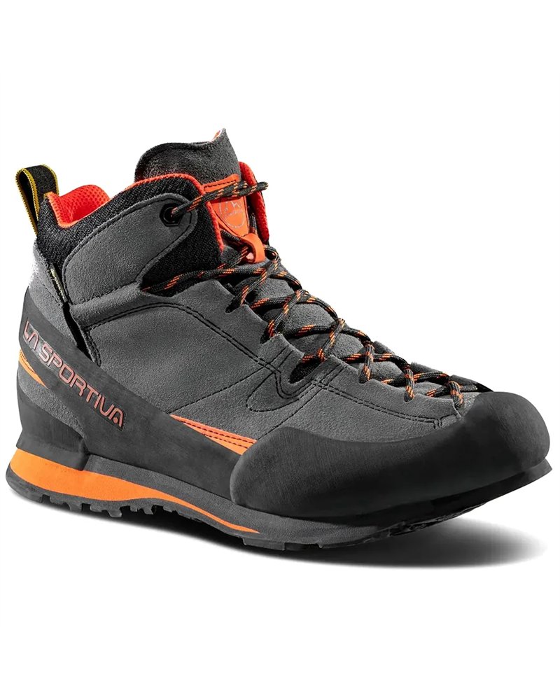 La Sportiva Boulder X Mid GTX Gore-Tex Scarponi Avvicinamento/Trekking Uomo, Carbon/Flame