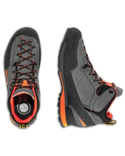 La Sportiva Boulder X Mid GTX Gore-Tex Scarponi Avvicinamento/Trekking Uomo, Carbon/Flame