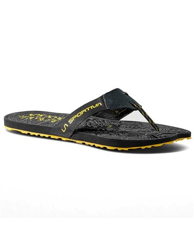 La Sportiva Jandal Men's Flip Flop, Black/Yellow