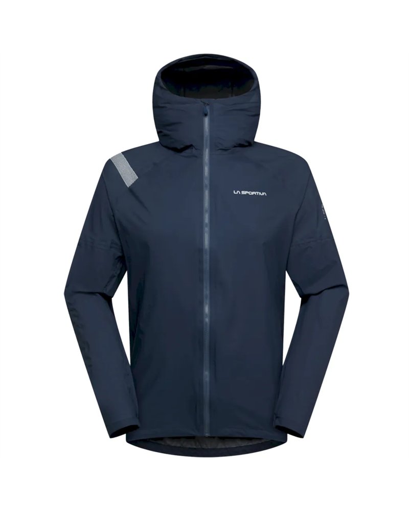 La Sportiva Pocketshell Giacca Comprimibile Antivento/Antipioggia Uomo, Night Sky/Chalk