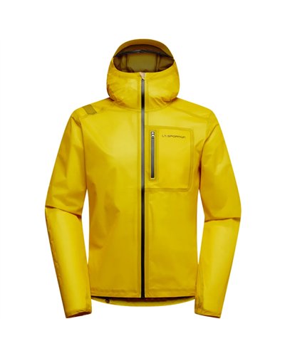La Sportiva Ethereal Pro Men's Packable Hooded Jacket, Yellow/Black