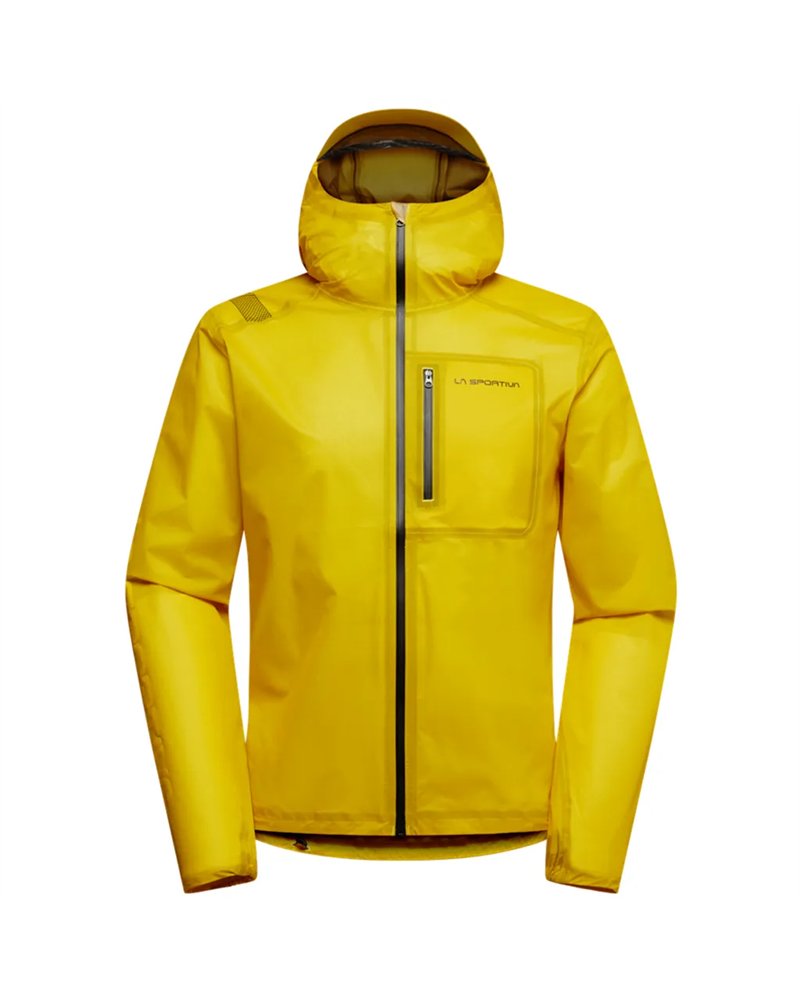 La Sportiva Ethereal Pro Men's Packable Hooded Jacket, Yellow/Black