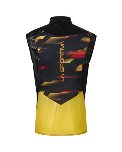 La Sportiva Blizzard Windbreaker Gilet Comprimibile Uomo, Giallo/Nero