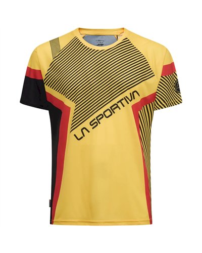La Sportiva Flow Maglia Maniche Corte Uomo, Nero/Giallo