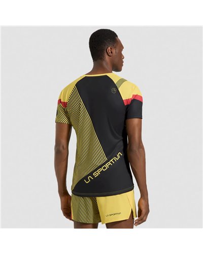 La Sportiva Flow Maglia Maniche Corte Uomo, Nero/Giallo