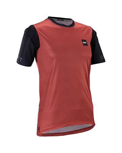Leatt Trail 3.0 MTB Women's Short Sleeves Jersey Size M, Dusty Red