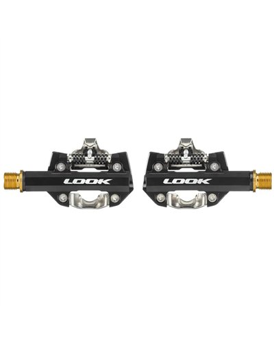 Look X-One-G Ti Pedali Bici Gravel con Tacchette, Nero