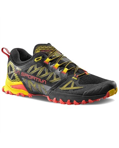 La Sportiva Bushido III Wide GTX Gore-Tex Men's Trail Running Shoes, Black/Yellow