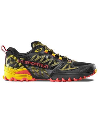 La Sportiva Bushido III Wide GTX Gore-Tex Men's Trail Running Shoes, Black/Yellow
