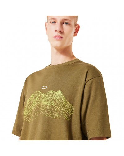 Oakley Wired MTN Scape Tee Maglia Maniche Corte Uomo, Verde Militare