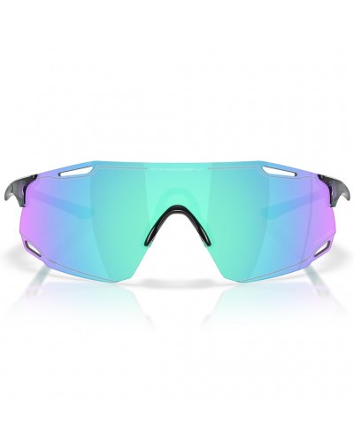 Oakley Cybr Dyno Cycling Glasses Polished Black/Prizm Sapphire