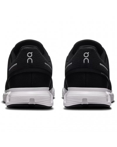 On Cloud 6 Men's Running Shoes, Black/White
