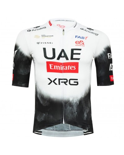 Pissei UAE Emirates XRG 2025 Team Replica Men's Short Sleeve Cycling Jersey, White