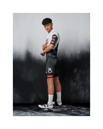 Pissei UAE Emirates XRG 2025 Team Replica Maglia Maniche Corte Full Zip Uomo, Bianco