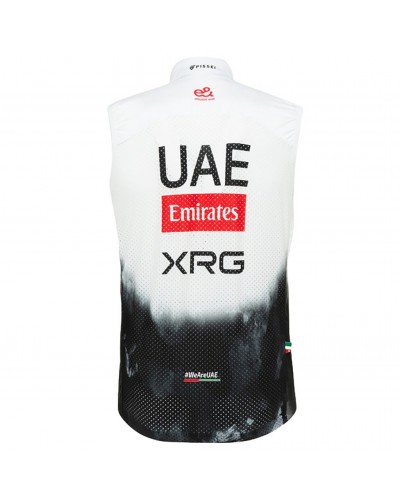 Pissei UAE Emirates XRG 2025 Team Replica Gilet Full Zip Uomo, Bianco
