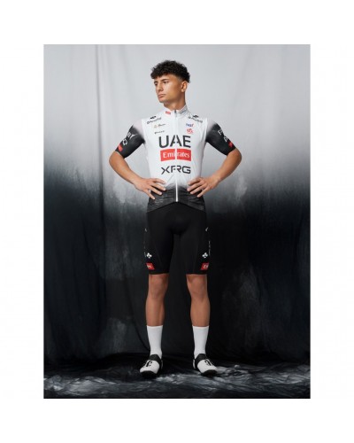 Pissei UAE Emirates XRG 2025 Team Replica Gilet Full Zip Uomo, Bianco