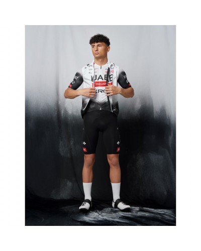 Pissei UAE Emirates XRG 2025 Team Replica Gilet Full Zip Uomo, Bianco