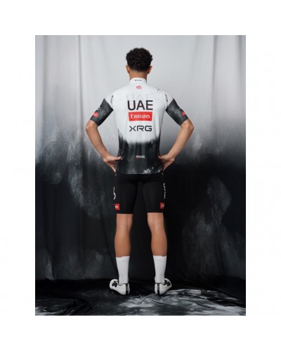 Pissei UAE Emirates XRG 2025 Team Replica Gilet Full Zip Uomo, Bianco