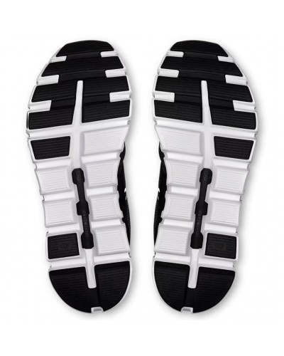 On Cloud 6 Women's Running Shoes, Black/White