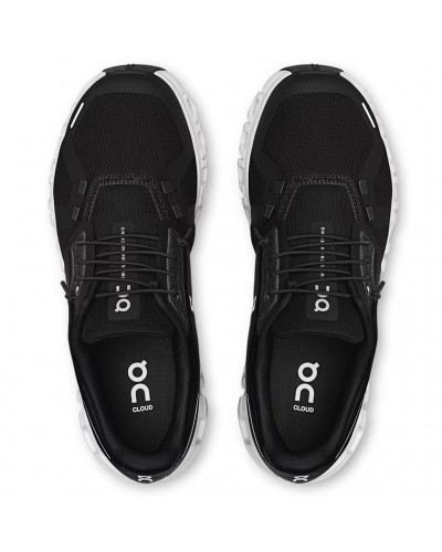 On Cloud 6 Women's Running Shoes, Black/White