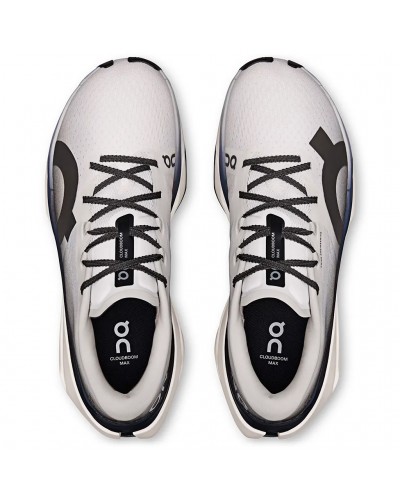 On Cloudboom Max Men's Running Shoes, White/Black