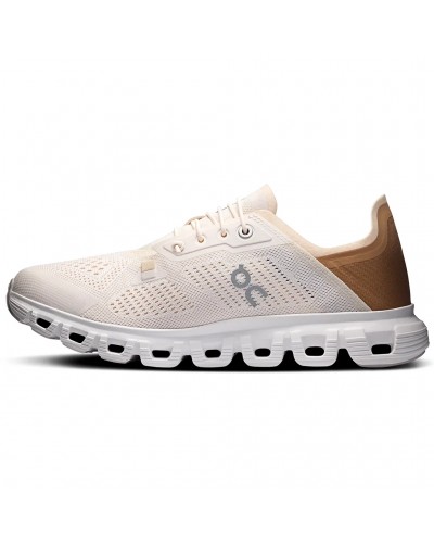 On Cloud 6 Coast Women's Running Shoes, Gardenia/Sphinx