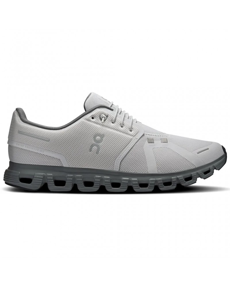 On Cloud 6 Men's Running Shoes, Wolf/Rock