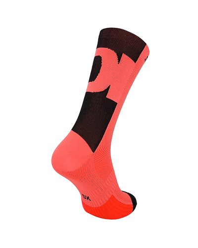 Sidi Confusum Calze Ciclismo 18 cm N.382, Corallo/Nero