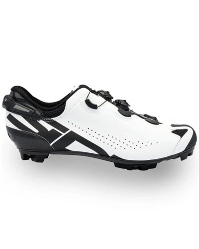 Sidi Tiger 2S Carbon SRS Men's MTB Cycling Shoes, White/Black